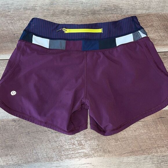 Lululemon Shorts Womens Lululemon Groovy Run Shorts in Plum Lined Size 4 - Picture 5 of 8